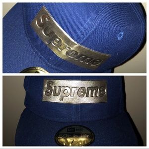 Supreme/New Era/ Metallic Box Logo